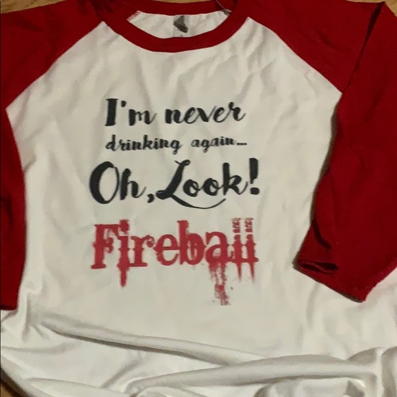 Tops - Fireball whiskey graphic raglan